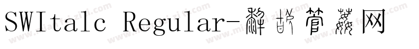 SWItalc Regular字体转换